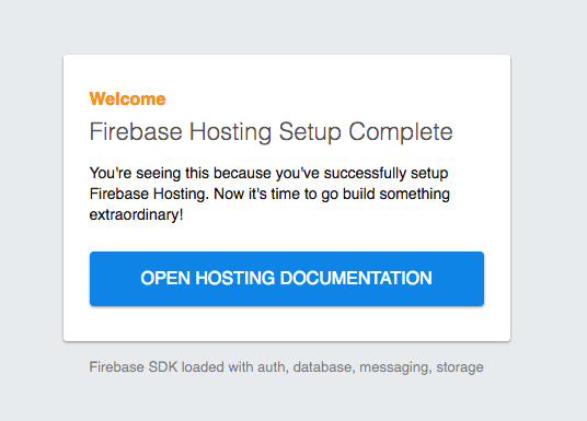 Firebase Hosting Setup Complete Error Fix